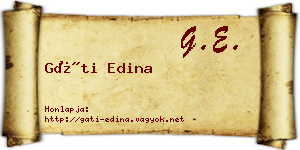 Gáti Edina névjegykártya